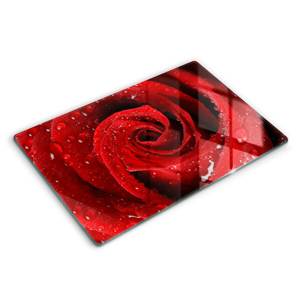 Tabla de cortar de vidrio Pétalos de rosas