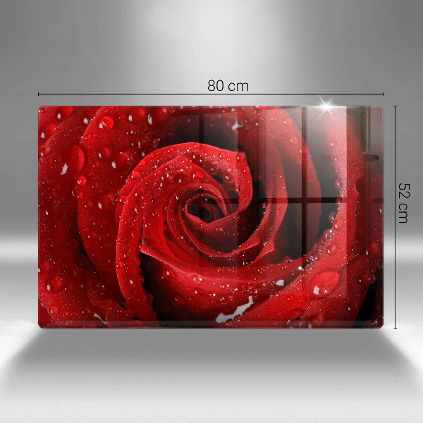 Tabla de cortar de vidrio Pétalos de rosas