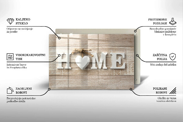 Tabla de cortar de vidrio Home