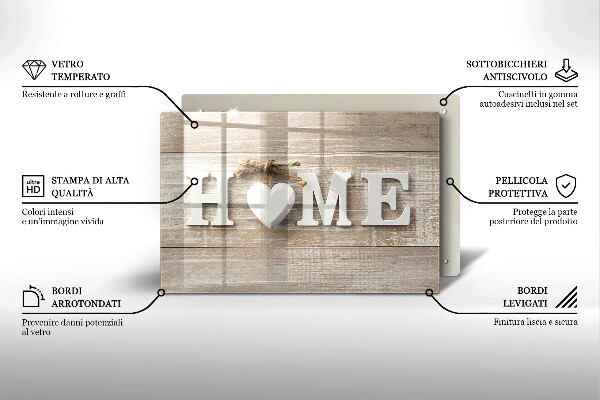 Tabla de cortar de vidrio Home