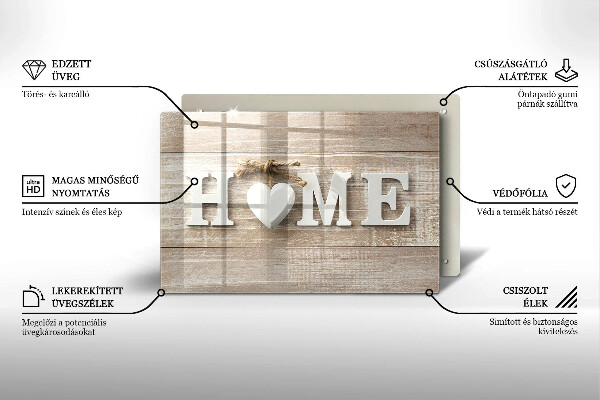 Tabla de cortar de vidrio Home