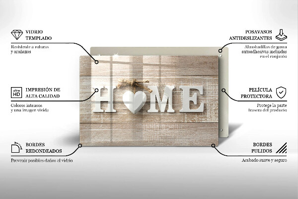 Tabla de cortar de vidrio Home