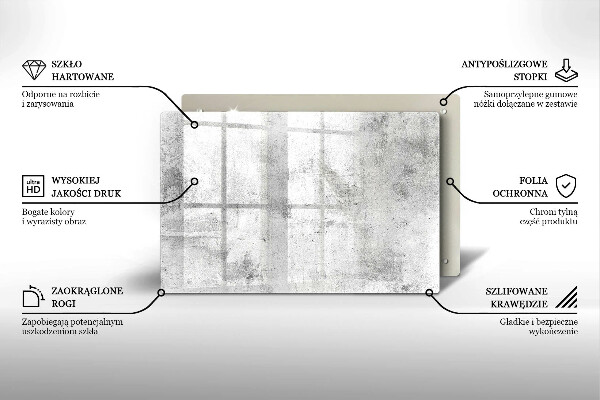Tabla de cortar de vidrio Textura de hormigón