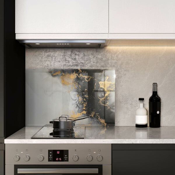 Tabla de cortar de vidrio Abstracción con oro