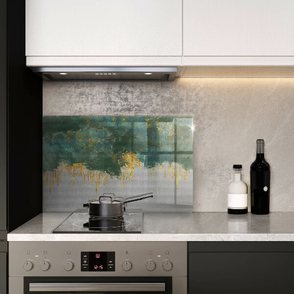 Tabla de cortar de vidrio Abstracción con oro