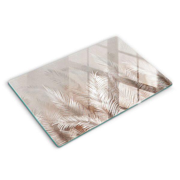 Tabla de cortar de vidrio Hojas de vegetación boho