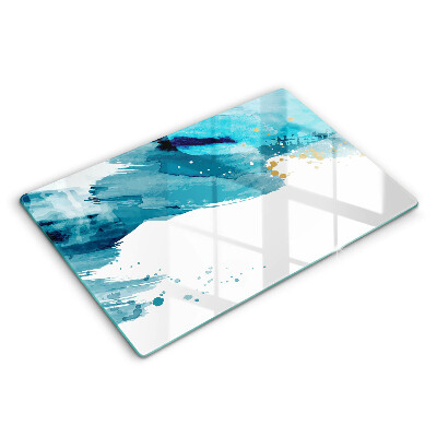 Tabla de cortar de vidrio Manchas azules