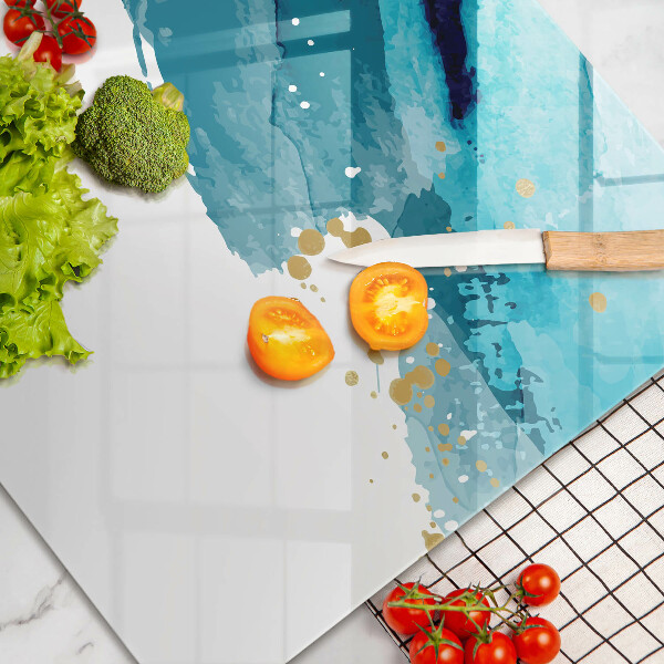 Tabla de cortar de vidrio Manchas azules