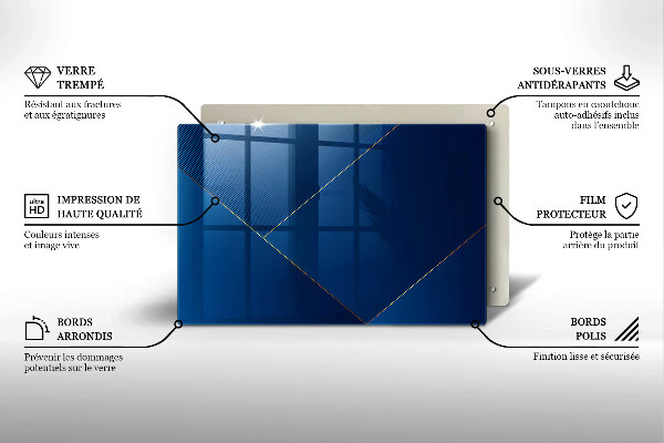 Tabla de cortar de vidrio Fondo moderno