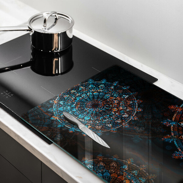 Tabla de cortar de vidrio Ruedas vintage boho