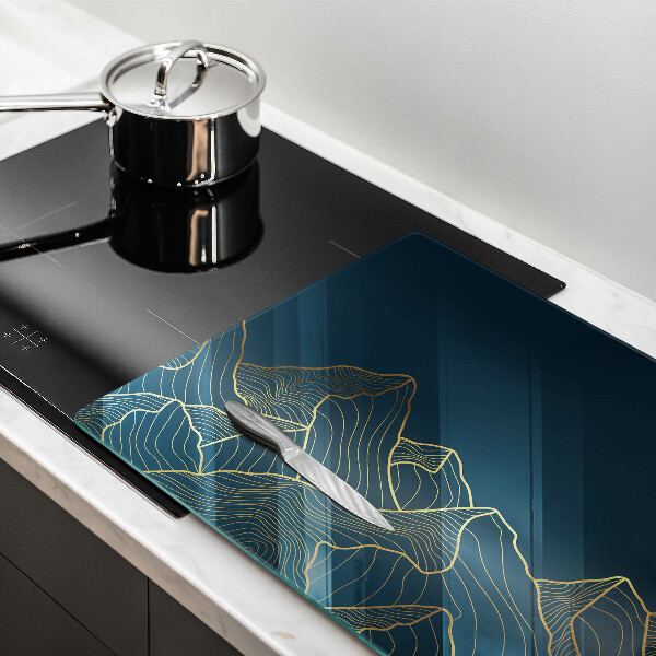 Tabla de cortar de vidrio Montañas abstractas