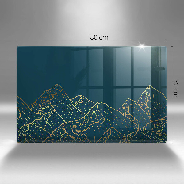 Tabla de cortar de vidrio Montañas abstractas