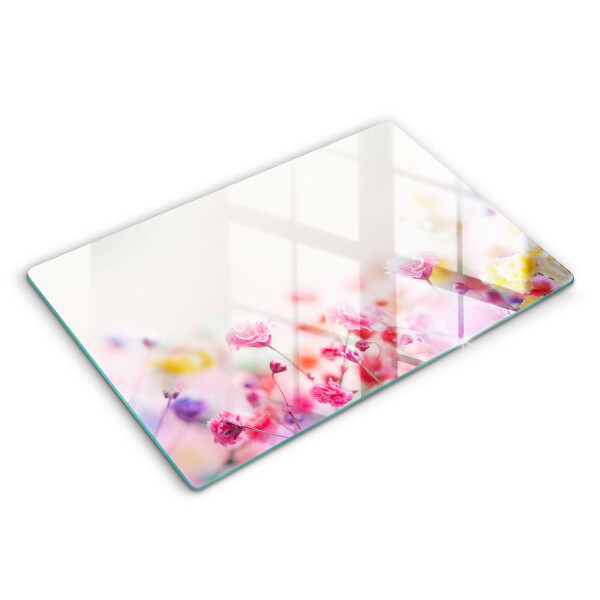 Tabla de cortar de vidrio Prado de flores