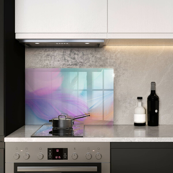 Tabla de cortar de vidrio Plumas pasteles