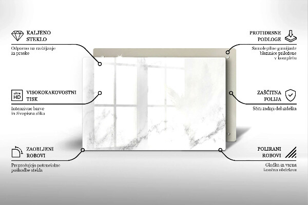 Tabla de cortar de vidrio Mármol moderno