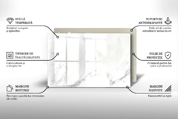 Tabla de cortar de vidrio Mármol moderno