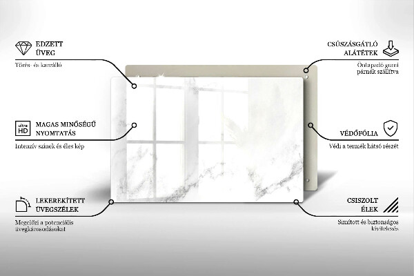 Tabla de cortar de vidrio Mármol moderno