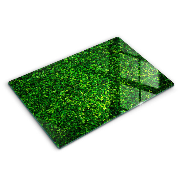 Tabla de cortar de vidrio Planta con hojas pequeñas