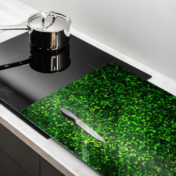 Tabla de cortar de vidrio Planta con hojas pequeñas