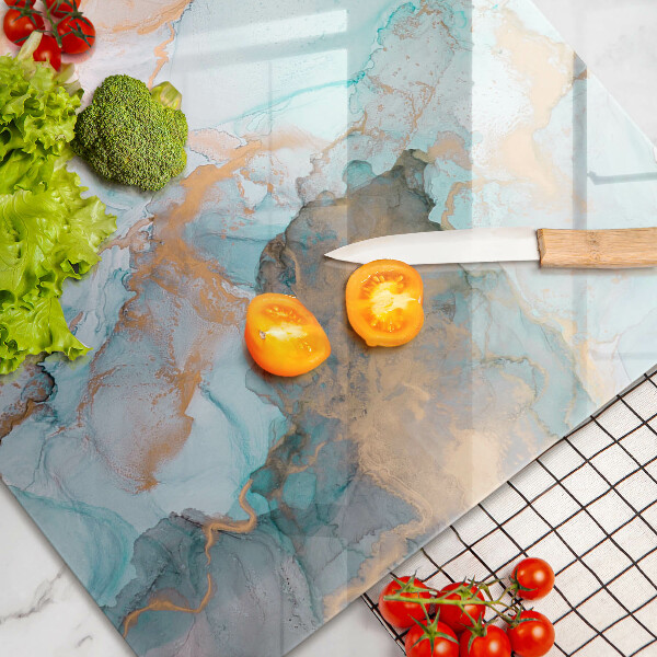 Tabla de cortar de vidrio Abstracción de mármol