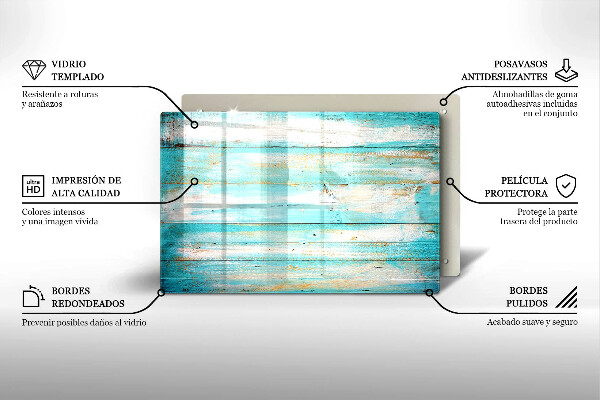 Tabla de cortar de vidrio Tableros de madera antiguos