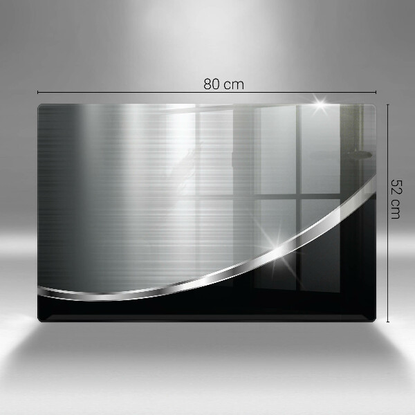 Tabla de cortar de vidrio Abstracción con metal