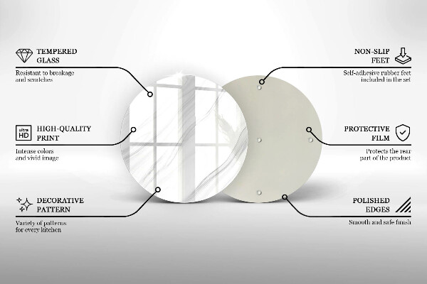 De vidrio templado Mármol delicado