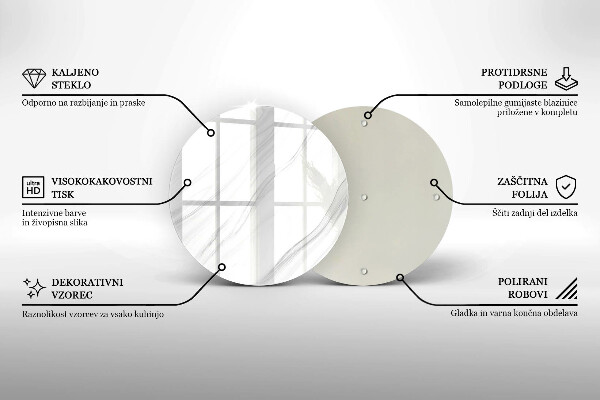 De vidrio templado Mármol delicado
