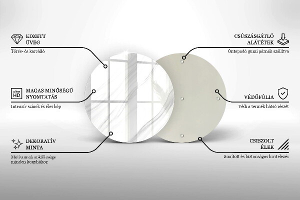De vidrio templado Mármol delicado