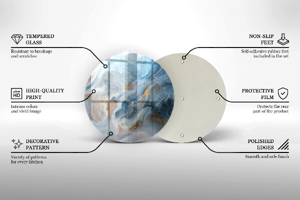 De vidrio templado Textura de mármol