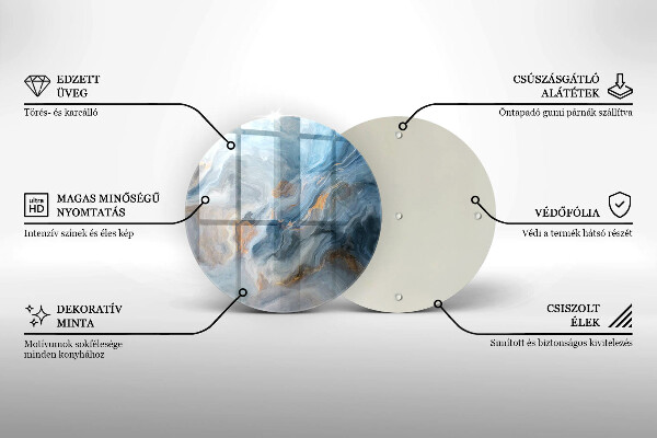De vidrio templado Textura de mármol