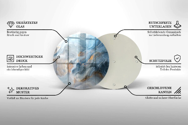 De vidrio templado Textura de mármol