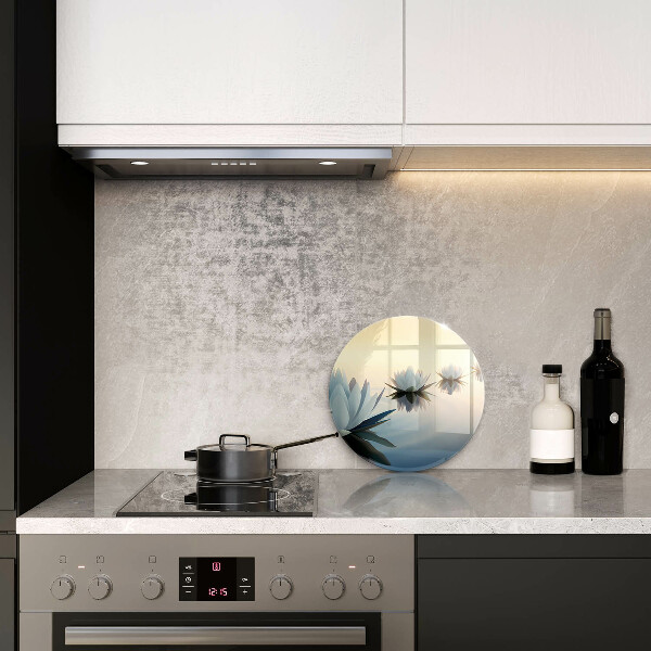 De vidrio templado Flores de lirio en el agua