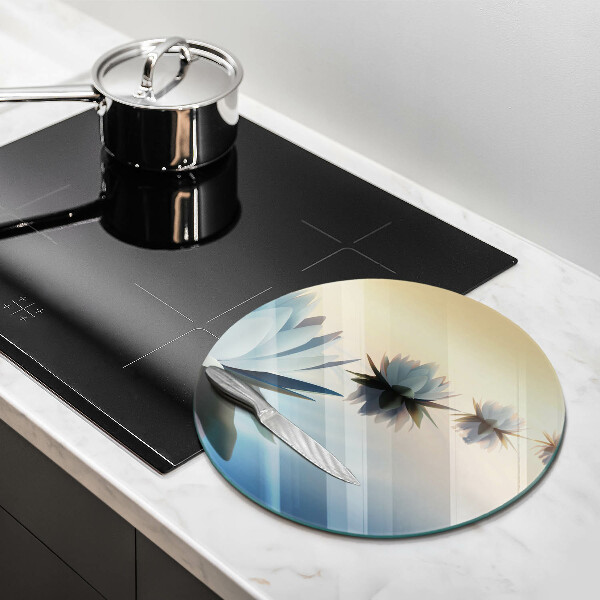 De vidrio templado Flores de lirio en el agua