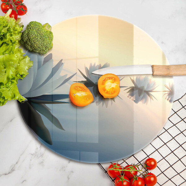 De vidrio templado Flores de lirio en el agua