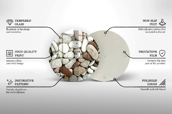 De vidrio templado Fondo de piedras pequeñas