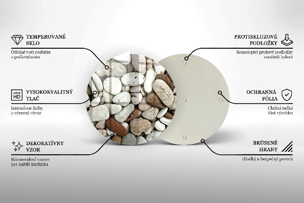 De vidrio templado Fondo de piedras pequeñas