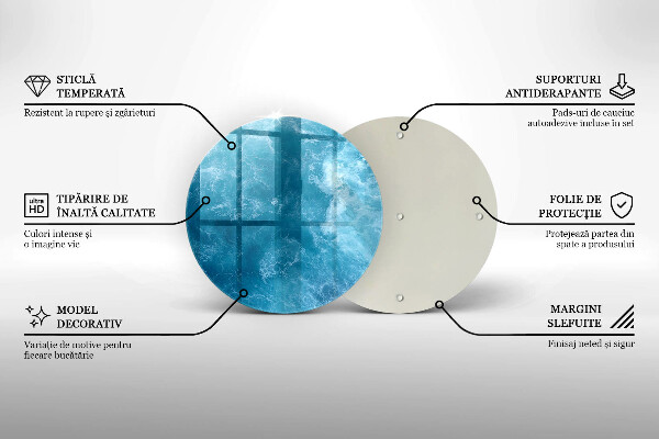 De vidrio templado Agua azul