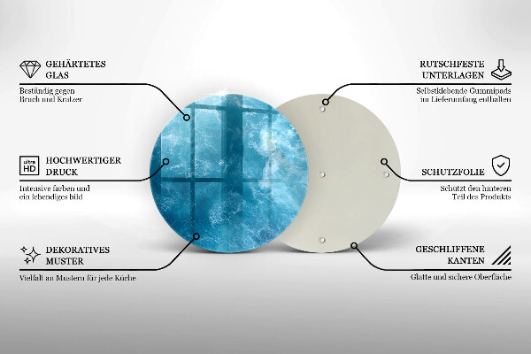 De vidrio templado Agua azul