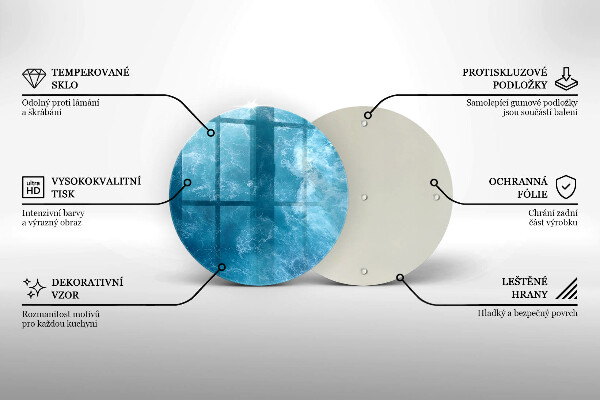 De vidrio templado Agua azul