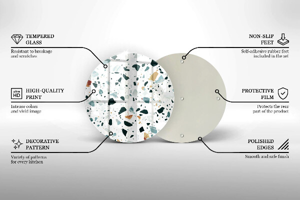 De vidrio templado Gres claro