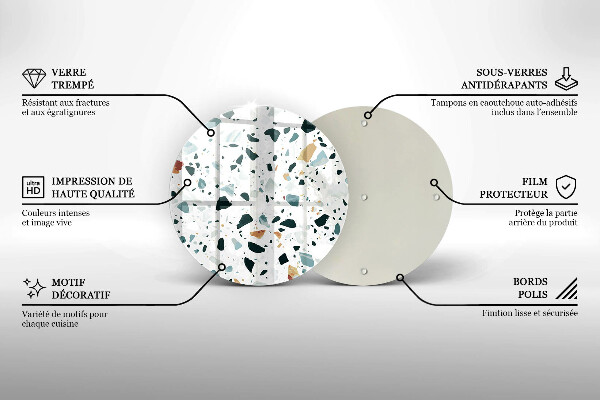 De vidrio templado Gres claro