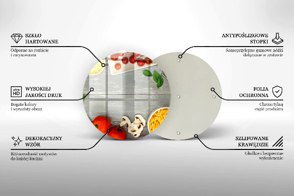 De vidrio templado Comida de cocina