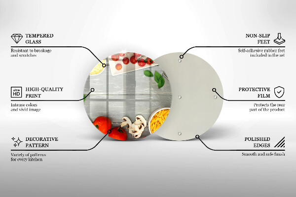 De vidrio templado Comida de cocina