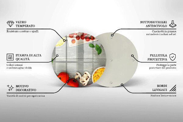 De vidrio templado Comida de cocina