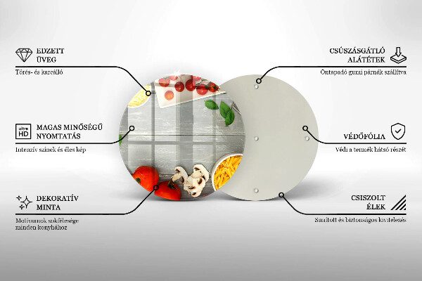 De vidrio templado Comida de cocina