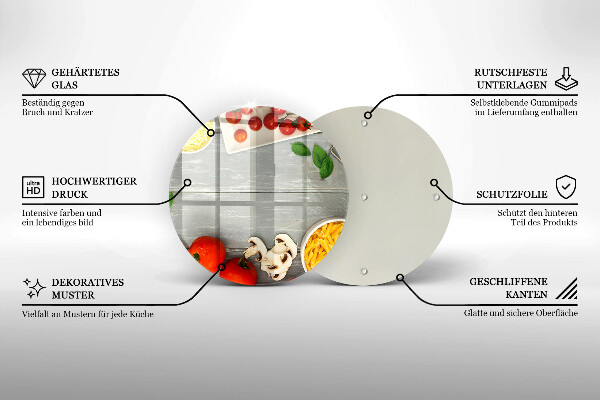 De vidrio templado Comida de cocina
