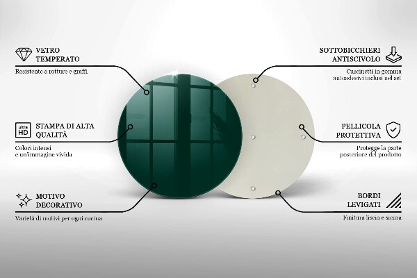 De vidrio templado Color verde