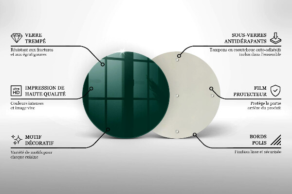 De vidrio templado Color verde