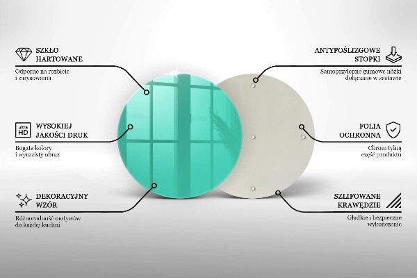 De vidrio templado Color verde